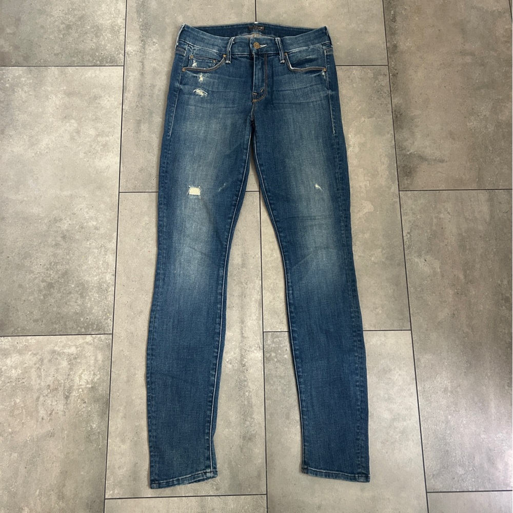 MOTHER denim the looker rough it up skinny jeans 25